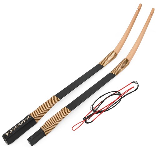 Archery Takedown Traditional Recurve Bow 20-35lbs Wooden Horse Hunting Target - Picture 11 of 14