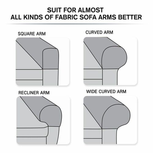 2pcs Sofa Armchair Covers Stretch Chair Arm Protector Cover Recliner Armrest US - Picture 12 of 16