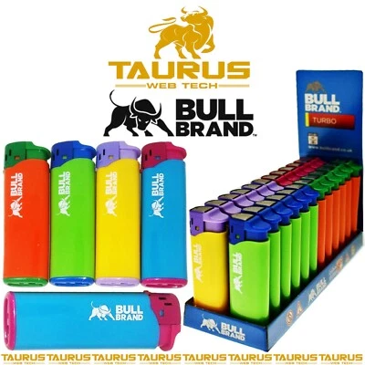 4 x RONSON By BULL BRAND TURBO Lighter | JET FLAME Refill GAS Tobacco Smoking UK