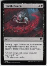 Magic the Gathering TCG Feed the Swarm C Commander Masters 159