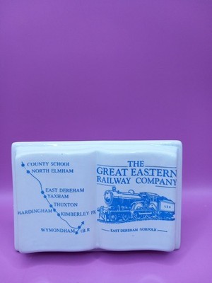 Vintage 1993 Great Eastern Railway Co Route East Dereham Keramik Buch Ornament
