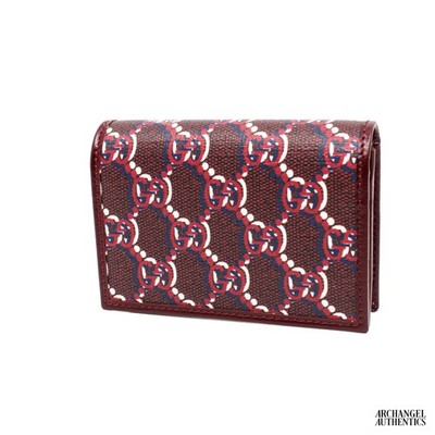 Gucci Card Case Wallet GG Shadow Print Dark Red|795044 FADM0 6242