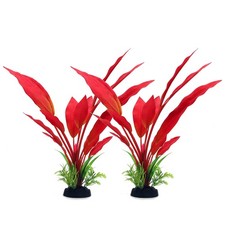 Silk Aquarium Plants 12 Inch Artificial Silk Plants Decorations for Fish Tank...
