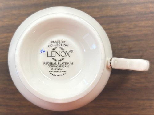 New Lenox Federal Platinum 5 Piece Place Setting(s) White with Platinum Edge - Picture 12 of 13