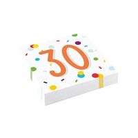 20 Servietten Confetti Birthday 30 33 X 33 Cm