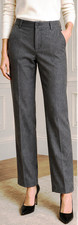 New Vintage Ralph Lauren Women's Gray Wool-Look Stretch Straight-Leg Pants sz 8
