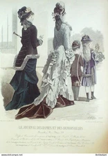 J.Dames & Demoiselles 1870 Fashion Engraving # 1360 (Old Fashion Plate)