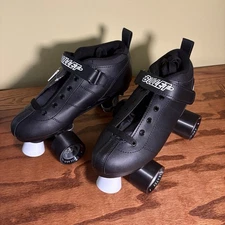 Chicago Bullet B-100 Speed Skates Men's Size 8 Black Lace Up New Open Box