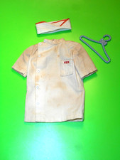 Vintage Barbie KEN 1964 FOUNTAIN BOY #1407 HAT UNIFORM SHIRT WITH NAME