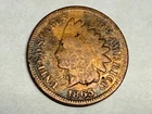1865 bronze INDIAN HEAD Cent. Civil war era. Good, micro-porosity, cleaned. #m10