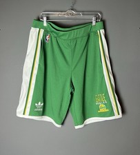 Adidas Seattle SuperSonics NBA Retro Mesh Shorts XL Green White Vintage