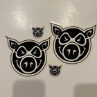 Pig Wheels Pig Head Logo Skateboard Decal Bumper Sticker Set Of 4 — photo 1