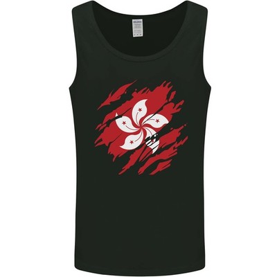 Zerrissen Flagge Hong Kong Herren Tanktop