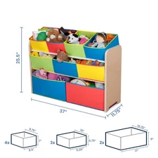 Toy Box Storage Large Chest Bin for Kids Room Playroom Organizer Wide Shelf Bins