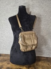 Unbranded 100 Leather Small Crossbody Organizer Wallet Travel Purse Olive Brown