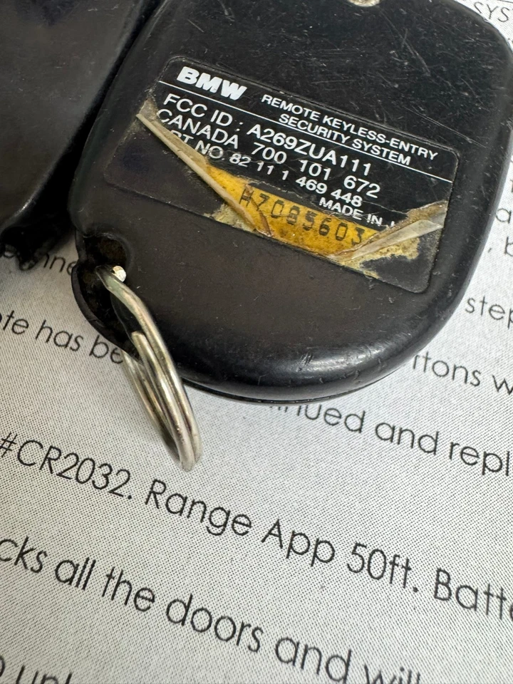 1 OEM 1996-2000 BMW Z3 M3 328I ENTRADA SIN LLAVE MANDO A DISTANCIA TRANSMISOR A269ZUA111 Foto 4 de 4