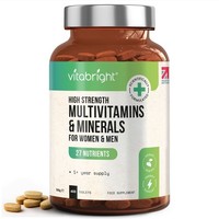 Multivitamin & Minerals - 400 Vegan Tablets - UK Made - 100% RDA