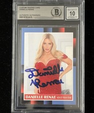 Danielle Renae Signed Custom Trading Card BAS Beckett COA Autograph Grade 10