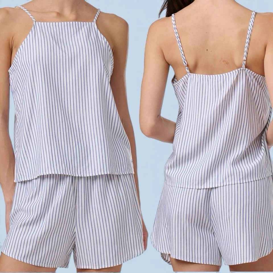 Tommy Hilfiger Mujer 2 Piezas Juego de pijama cami y boxer a rayas (grande) Foto 2 de 3