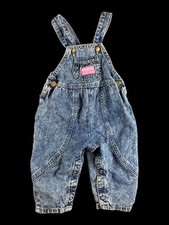 Vintage OshKosh B'Gosh Acid Wash Denim Bubble Overalls