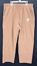 GUC Victoria's Secret PINK Women's Clay Wide Leg Campus Fleece Sweatpants Size L
