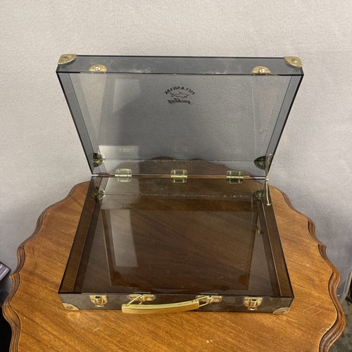 Paul&Shark vintage lucite acrylic briefcase with brass hardware boating nautical