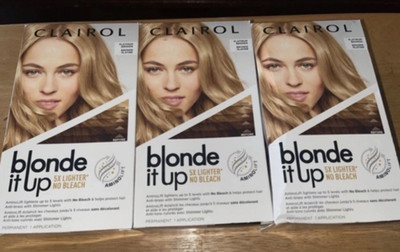 3x Clairol Blonde It Up Permanent Hair Dye, Platinum Bronde Hair Color