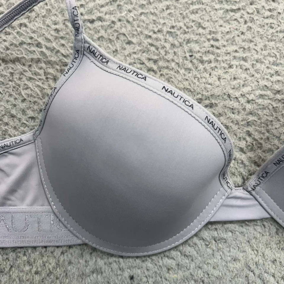 Sujetador push up Nautica Bra 34C 8393-28 gris Boost Spellout Foto 2 de 4