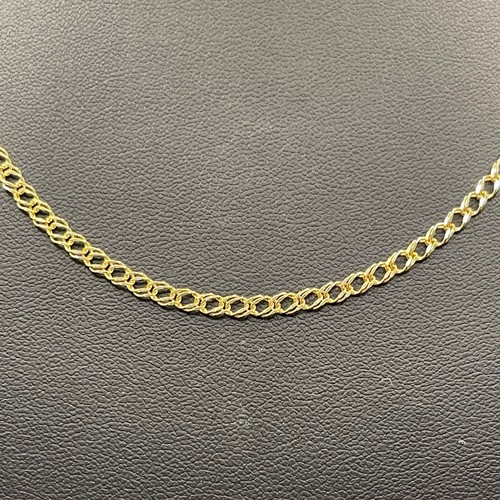 Ladies 9ct Yellow Gold Double Curb Link Necklace - Picture 3 of 12