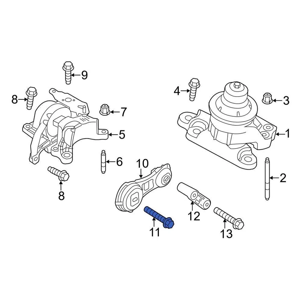 For Ford Police Interceptor Utility 13-19 Ford Engine Support Rod Bolt Foto 2 de 4