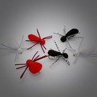 6 pc Foam Spider Flies - Red White Black #14 Fly Fishing Set Bluegill Trout RWB1 — photo 4