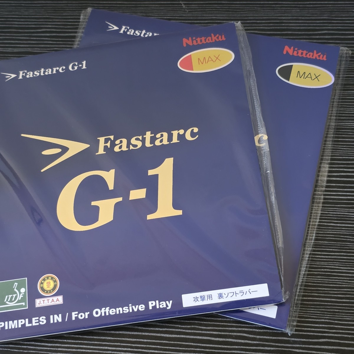 NITTAKU Fastarc G-1 - Gomma per Ping-Pong (Rosso, Spessore (1,8