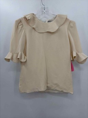 Pre-Owned Carolina Herrera Yellow Size 4 Short Sleeve Blouse