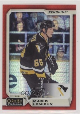 2018-19 O-Pee-Chee Platinum Red Prism 168/199 Mario Lemieux #144 HOF 3vh