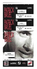 RARE / TICKET BILLET DE CONCERT - PATRICK BRUEL : LIVE LAVAL ( FRANCE ) 1990