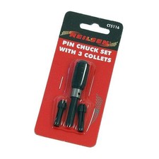 PIN CHUCK SET WITH 3 COLLETS 6.25mm SPINDLE COLLET 0 - 2.5mm MODEL MAKING CRAFT