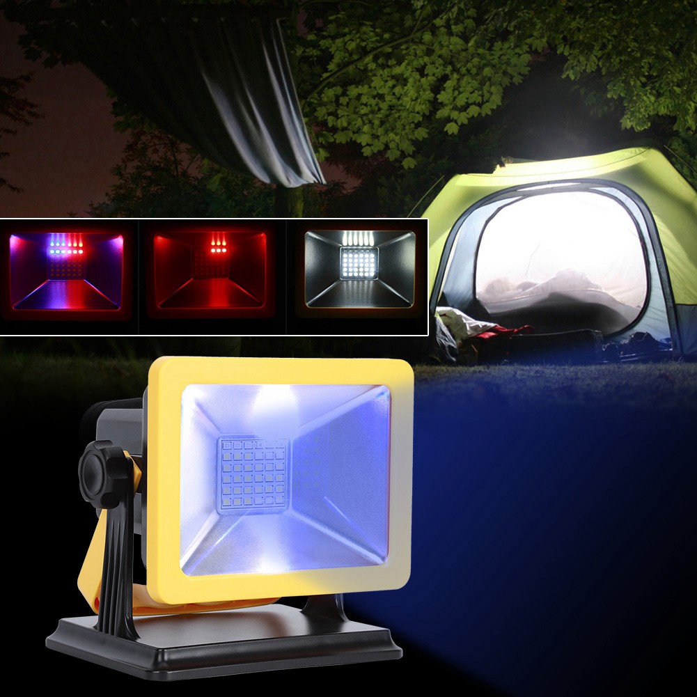 30W LED USB Rechargeable Flood Light Portable Waterproof Emergency Lights H