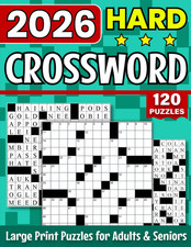 2026 Hard Crossword Puzzle Book For Adults: 120 Large print Hard Crossword Puzzl