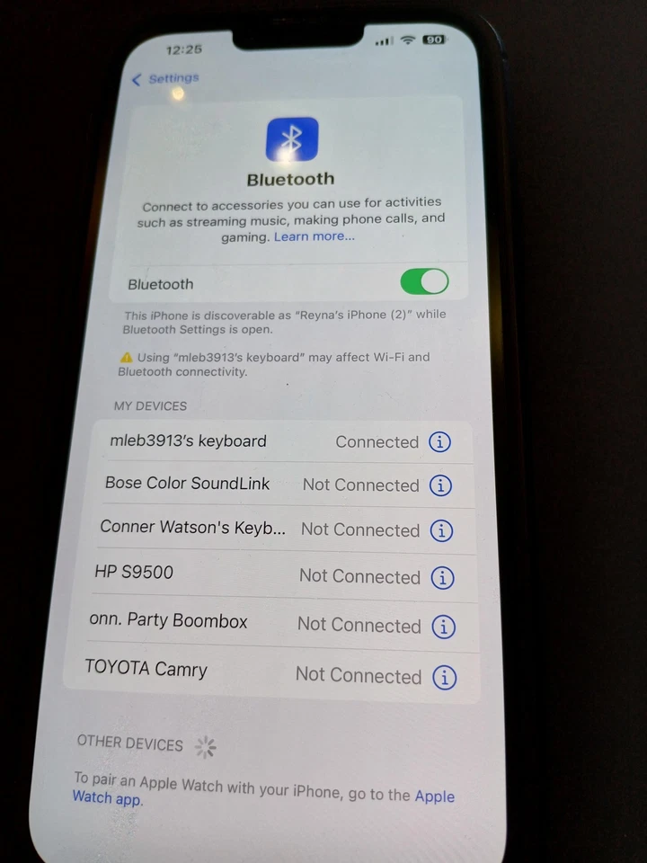 Apple Wireless Keyboard A1255 Bluetooth Aluminum Mac iPad 3 AA Battery Tested - Image 3 of 4
