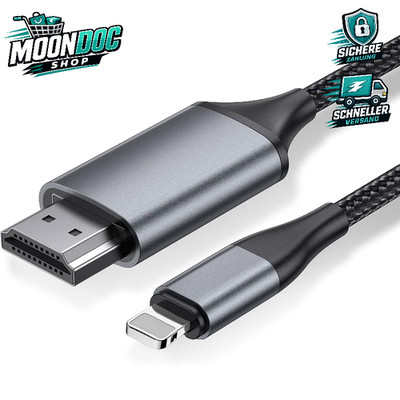HDMI-Kabel 2m 1080P HD-Adapter für iPhone 14 13 12 TV-Streaming YouTube