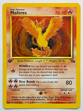 1999 moltres pokemon card #12 Prices | Fossil this item offers a spectacular aesthetic for a gallery 1999 Pokemon Fossil Moltres 27/62