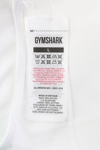 Gymshark Damen Höschen L Weiß Stretch Tanga Unterwäsche Alle Jahreszeiten - Picture 5 of 8