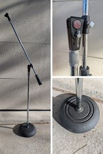 Vintage Atlas Sound Boom Mic Stand - Cast Iron Base - Microphone