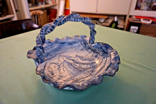 Cestino Ceramica Albisola - Decoro Antico Savona Blu 