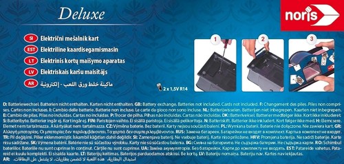 Noris Deluxe Kartenmischmaschine batteriebetrieben Kartengröße bis 9,2 x 6cm - Bild 4 von 12