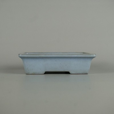 Ikkou Tokoname Bonsai Pot Rectangular Blue Glazed Small 14.9cm 5.8in Vintage