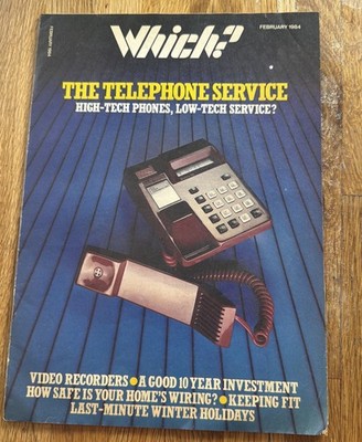 Which magazine Feb 1984 telephone issue with vhs video recorders 