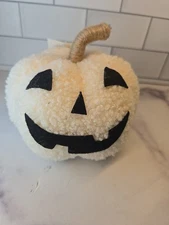 Target Bullseye  Fuzzy Pumpkin Decor BEIGH Fall Halloween Farmhouse