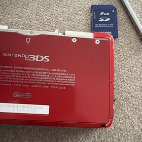 Nintendo 3DS Red Console Bundle - Tested Works