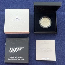 2024 JAMES BOND 007 2000s 2OZ TWO OUNCE SILVER PROOF COIN ROYAL MINT RARE 3C56